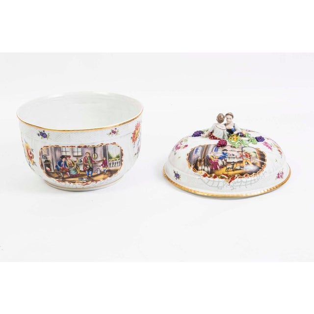 Hand Painted Porcelain Tureen For Sale - Image 10 of 15