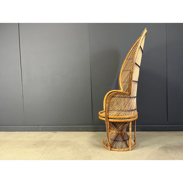 Vintage Wicker Peacock Chair, 1970s For Sale - Image 11 of 15