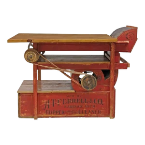 Antique American Industrial Farm Clipper Grain Cleaner Work Table Kitchen Island