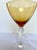 1930s Mid-Century Cambridge Glass Amber & Clear Stem Champagne Coupes - Set of 7 For Sale - Image 12 of 18
