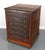 Early 20th Century Antique Industrial Quarter Sawn Storage Oak Cabinet For Sale - Image 5 of 16