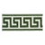 Sample - Schumacher Etienne Silk Greek Key Trim Wide in Emerald For Sale