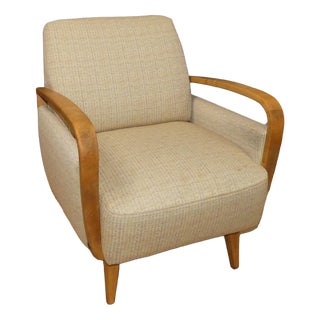 Vintage Cocktail Chair in Beechwood, 1950s For Sale