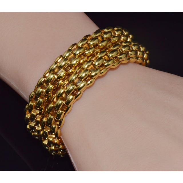 Vintage Fope Flex’it Double Wrap Bangle Bracelet in 18k Yellow & White Gold For Sale - Image 11 of 18