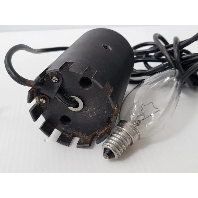 Mid-Century Table Lamp in Steel & Glass, 1950s For Sale - Image 12 of 13