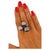 Bochic “Orient” Vintage South Sea Pearl & Fancy Sapphires Ring Set 18K Gold & Si For Sale - Image 4 of 9