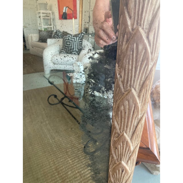 Dennis & Leen Dennis & Leen Acanthus Leaf Floor Mirror With Aged Glass For Sale - Image 4 of 11