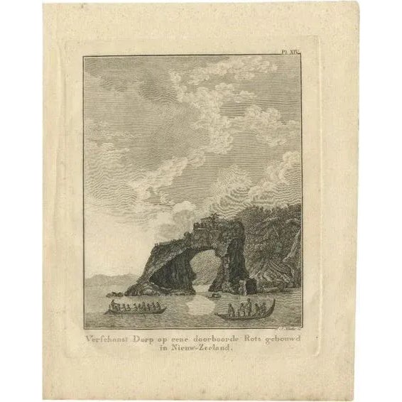 Allart en Van Cleef, New Zealand Village, 1803, Paper For Sale - Image 6 of 6