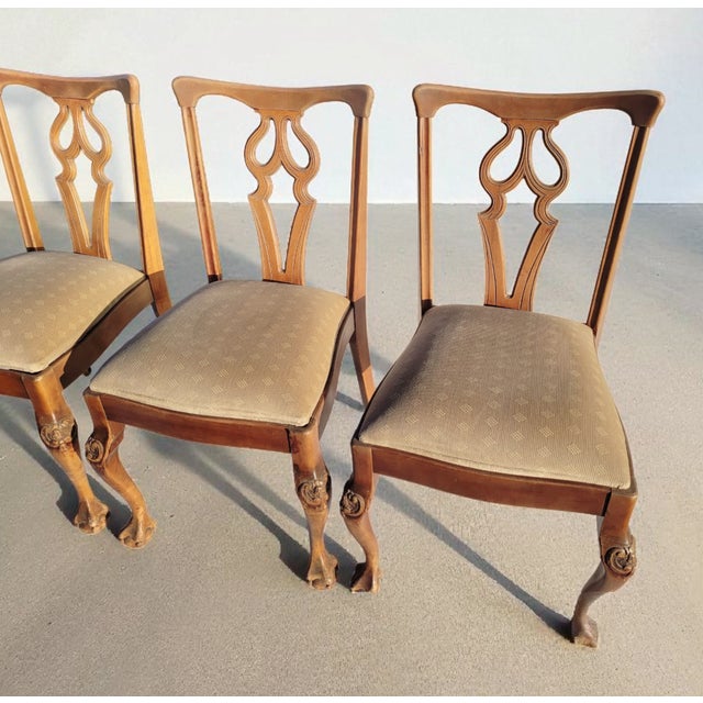 Antique English Oak Dining Chairs, 1890s, Set of 4 For Sale - Image 13 of 14