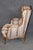 1970s 20th C. Louis XV Style Carved Wingback Bergere Chair & Ottoman For Sale - Image 5 of 12