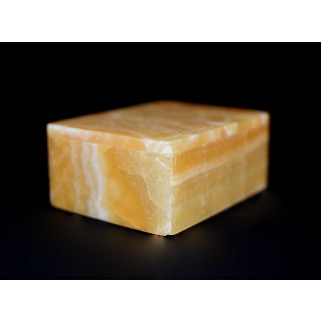 Hand Crafted Honey Onyx Box by Italian Artisan For Sale - Image 14 of 16