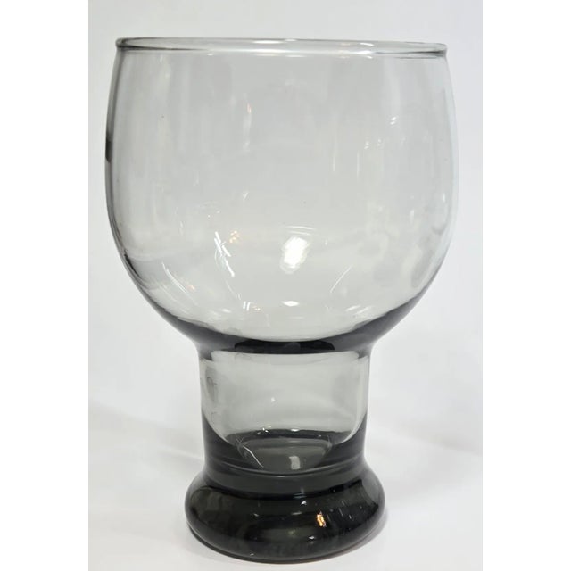 1970s Mid-Century Gray Beer Glasses- Set of Seven For Sale - Image 5 of 12
