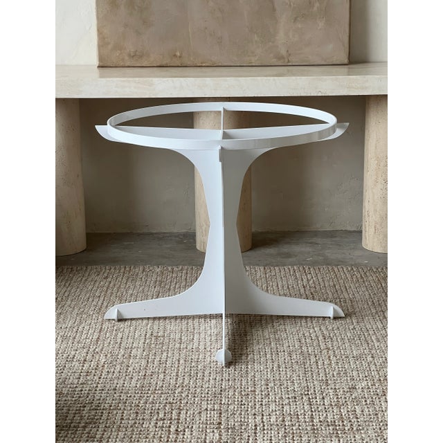 Contemporary Custom White Outdoor Table Base For Sale - Image 3 of 8