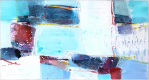 "Bay" Large Framed Original Artwork by Greet Helsen