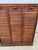 Oak Triple Column Filing Cabinet with Curtains, 1950s For Sale - Image 15 of 18