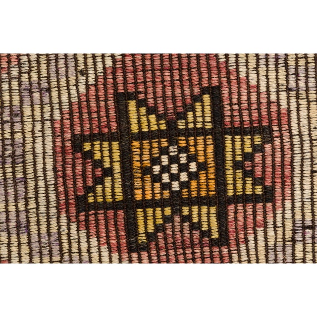 Geometric Oushak Kilim Rug For Sale - Image 9 of 10