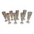 Mid-Century Modern Libbey "Golden Foliage" Frosted Pilsner Glasses - Set of 8 For Sale