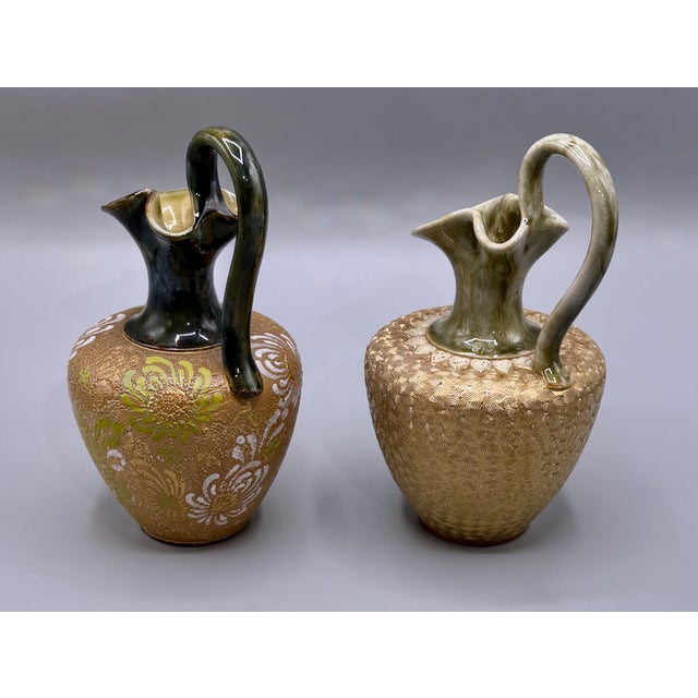 Antique Art Nouveau Stoneware Vases from Royal Doulton Lambeth, 1890s, Set of 2 For Sale - Image 14 of 18