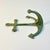 Asparagus 1970s Vintage Nautical Coastal Arts & Crafts Cast Iron Anchor Wall Hook For Sale - Image 8 of 11