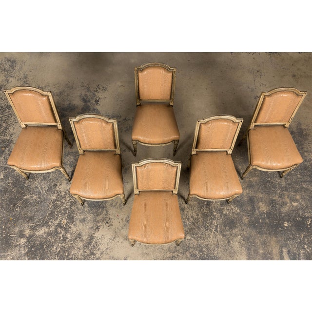 Maison Jansen Set of Six French Louis XVI Style Dining Chairs by Maison Jansen, 1890, Paris For Sale - Image 4 of 18