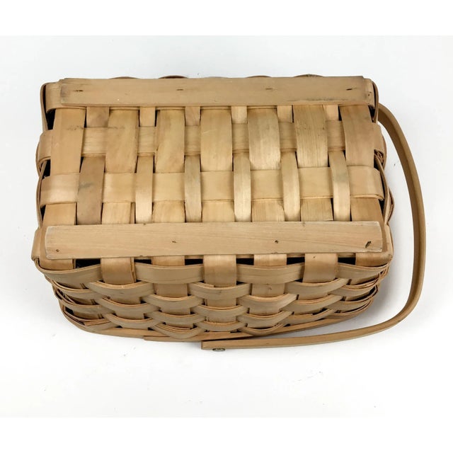 Vintage French Bentwood Picnic Basket For Sale - Image 10 of 13