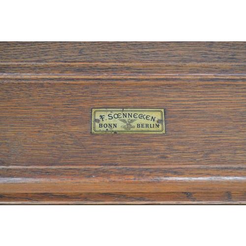 German Oak Filing Cabinet by F. Soennecken Bonn For Sale - Image 5 of 11