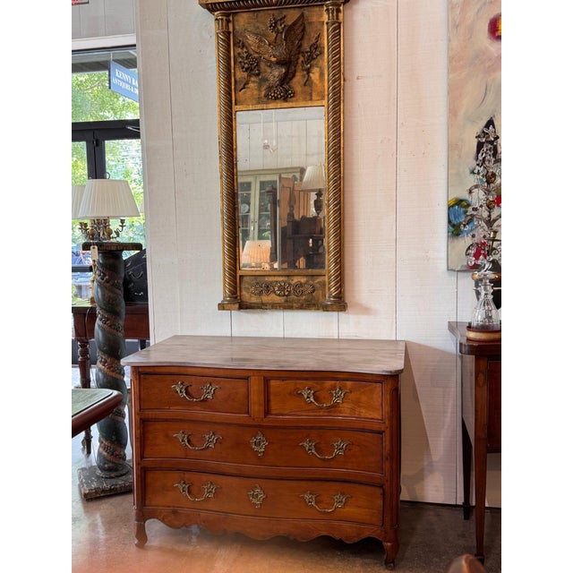 18th Century French Louis XV Walnut Serpentine Commode With Rococo Brasses For Sale - Image 6 of 14