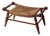 Vintage Early American Rush Seat Bench Stool For Sale