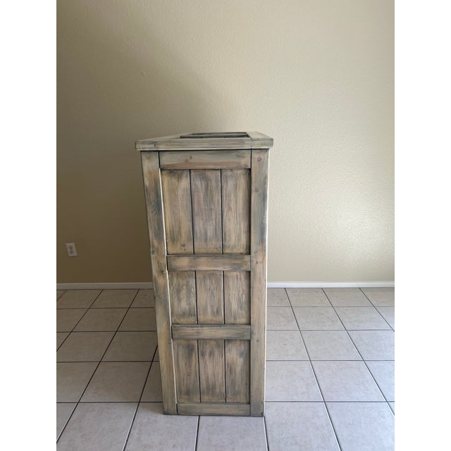 2020s White Wash Distressed Buffet Cabinet For Sale - Image 5 of 12