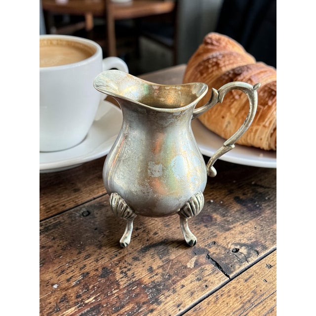 Vintage Silverplate Tilting Tea Set-Teapot Creamer Sugar Bowl-Victorian Style For Sale - Image 6 of 10