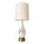 Tall Mid Century Modern White Ceramic Table Lamp With Flame Design Circa 1960s For Sale