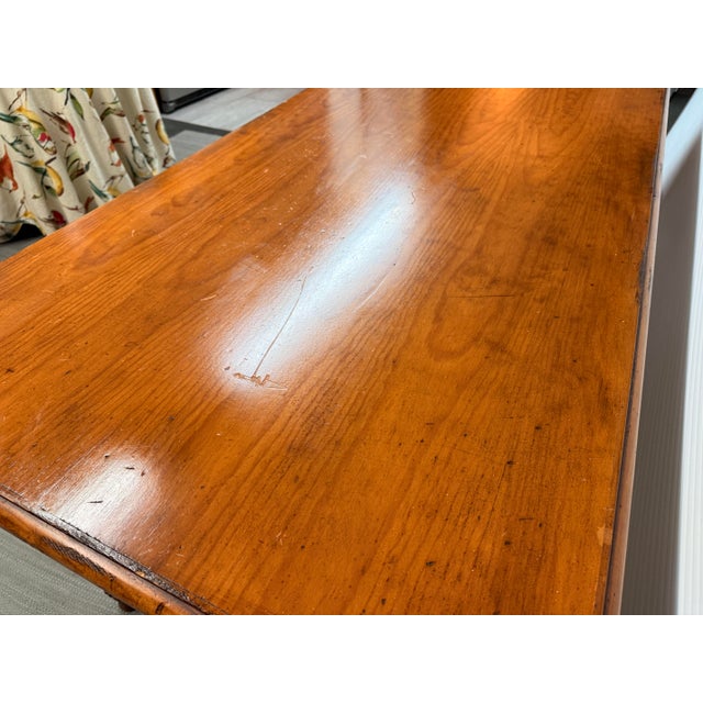 Wood French Country Desk With Carved Cabriole Legs For Sale - Image 7 of 16