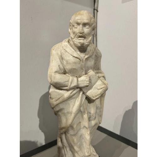 Stone Antique Figurative Sculptures, 1500s, Set of 2 For Sale - Image 7 of 10
