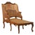 19th Century French Louis XV Carved Walnut Caned Chaise Lounge For Sale