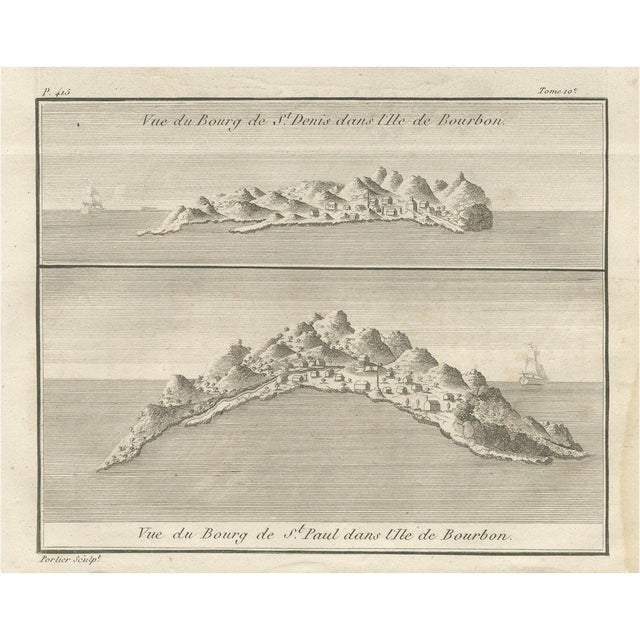 Portier Views of St. Denis and St. Paul, 1790, Engraving on Paper For Sale