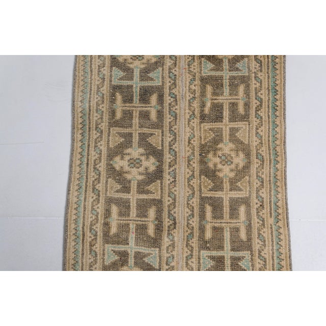 1960s Antique Vintage Floral Runner Rug For Sale - Image 5 of 10