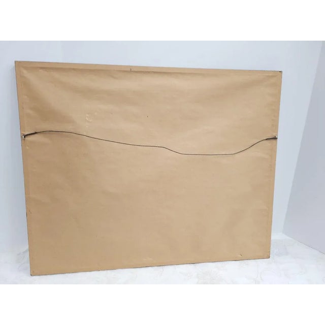 Mid Century Modern Art Wall Hanging "Gathering Call" Minimalist Print of a Bird by Clemence Wescoupe, Framed For Sale - Image 6 of 9