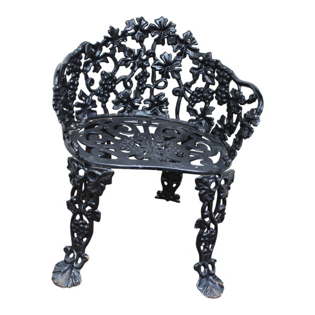 Antique Victorian Cast Iron Grape Vine Garden Chair Chairish