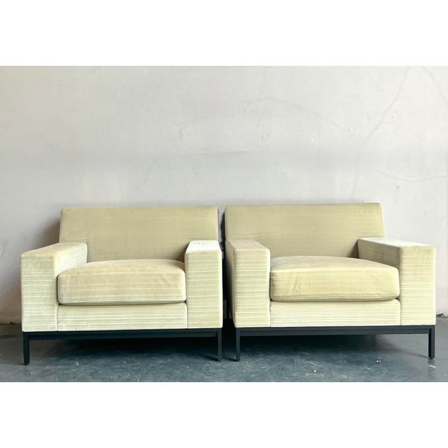 Vintage Boho Christian Liagre Upholstered Arm Chairs - A Pair For Sale - Image 14 of 17