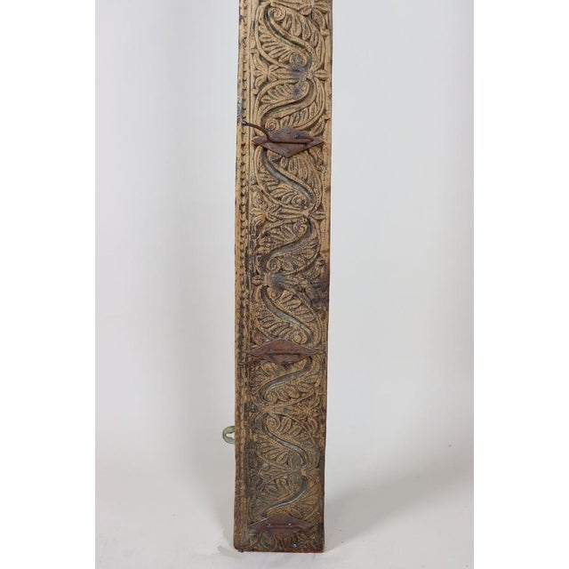 Antique Wood Handcarved Wall Coat Rack, 1890s For Sale - Image 11 of 17