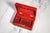 Red Nice Antique Mark Cross Red Leather Jewelry Box Luxury Case With Lock & Key Home Decor For Sale - Image 8 of 18