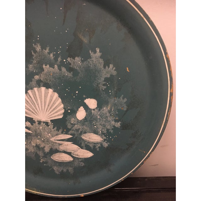 Vintage Wooden Decorative Charger Plate For Sale - Image 4 of 7