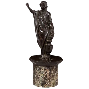 18th Century Continental Bronze Figure of Gagged Justice
