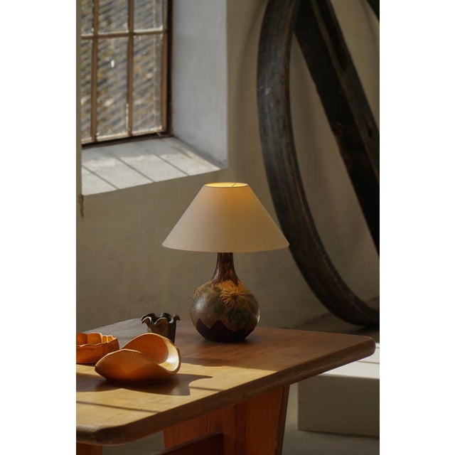 Art Nouveau Danish Organic Ceramic Table Lamp, 1970s For Sale - Image 14 of 18