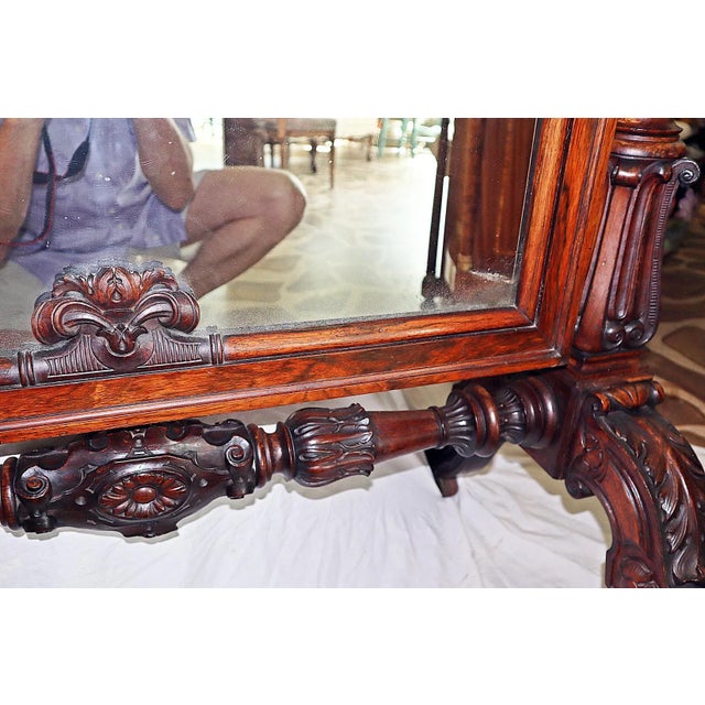 19th Century Rosewood Cheval Mirror For Sale - Image 10 of 13