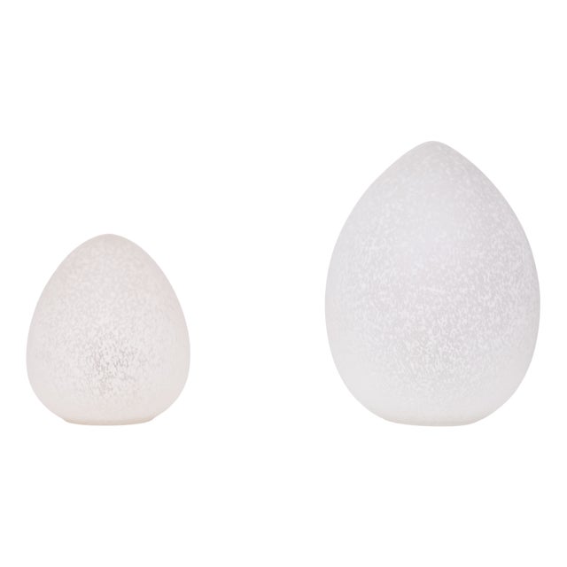 France Egg Lamps from Domec Luminaires, 1970s, Set of 2 For Sale