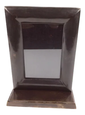 1920s Art Deco Era Hand Formed Solid Bronze Photo Frame