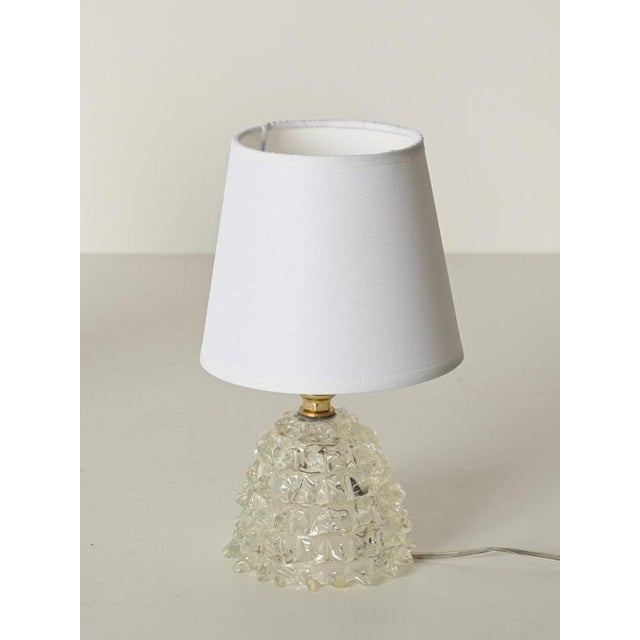 Metal Murano Rostrato Glass and Brass Table Lamps by Barovier, Italy, 1940s, Set of 2 For Sale - Image 7 of 18