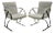 Late 20th Century Vintage Mid Century Art Deco Metal Lounge Arm Chairs by Cal-Style (A) - A Pair For Sale