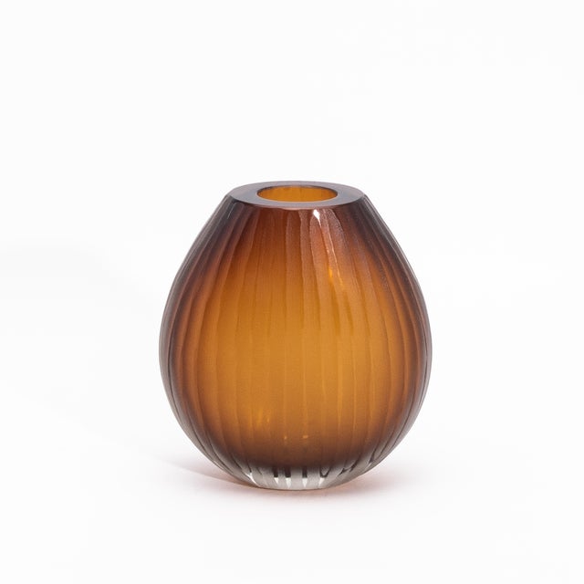 2020s Hand-Blown Murano Supreme Vase in Tobacco Medium For Sale - Image 5 of 12